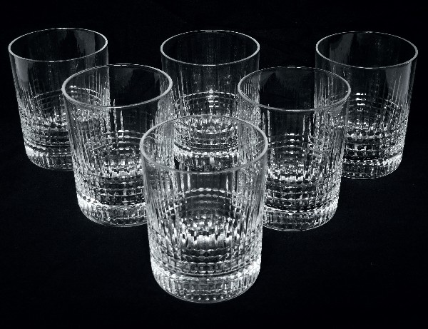 Baccarat crystal whisky or port glass, Nancy pattern - signed