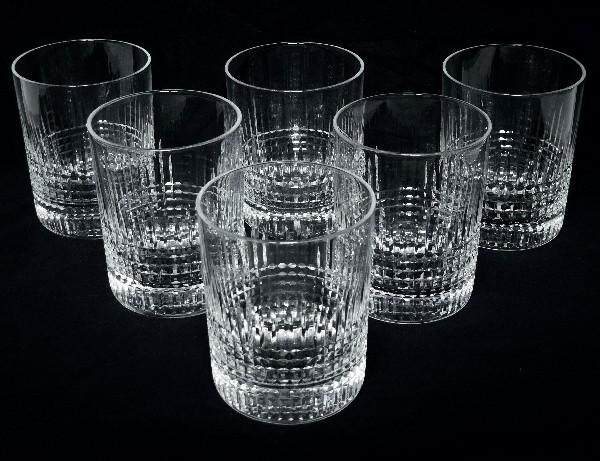 Baccarat crystal whisky glass, Nancy pattern - signed