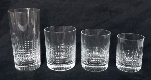 Baccarat crystal whisky glass, Nancy pattern - signed