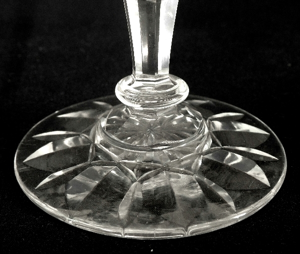 Baccarat crystal champagne glass, Nimes pattern (Juvisy variant)