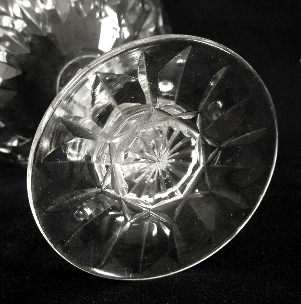 Baccarat crystal champagne glass, Nimes pattern (Juvisy variant)