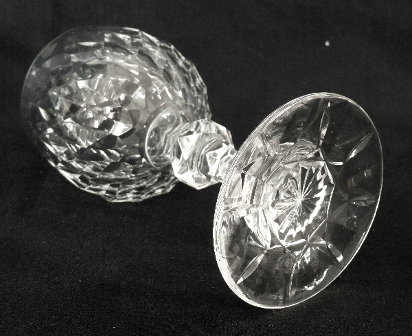 Baccarat crystal hock glass, Nimes pattern (Juvisy variant)