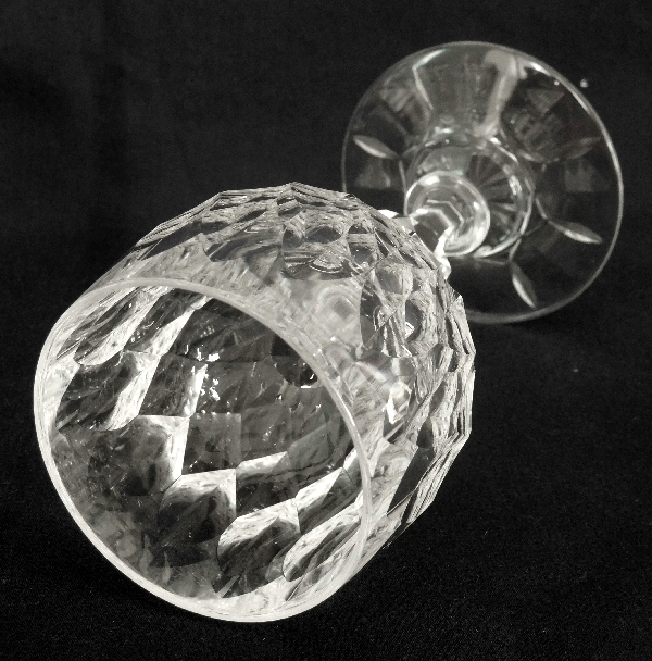 Baccarat crystal hock glass, Nimes pattern (Juvisy variant)