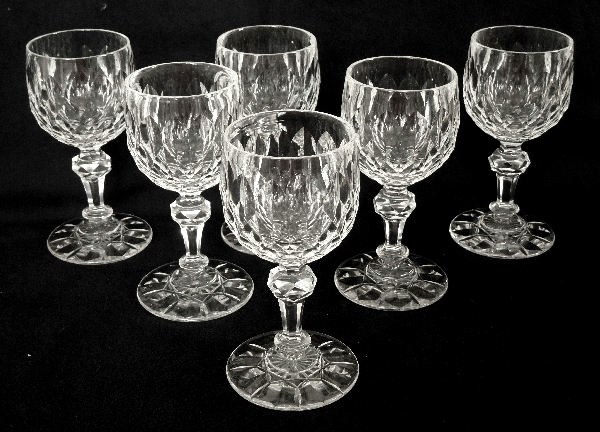 Baccarat crystal hock glass, Nimes pattern (Juvisy variant)