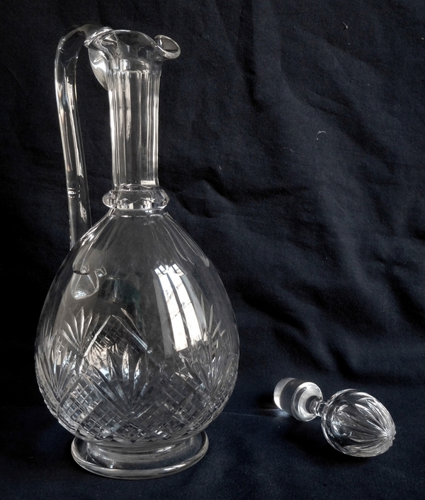 Baccarat crystal ewer / water bottle, Douai pattern