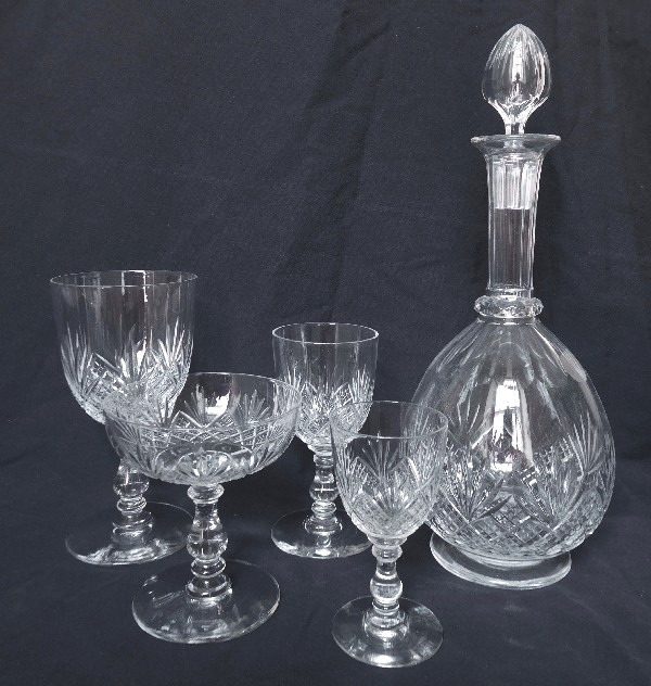 Baccarat crystal water glass, Douai pattern - 15,5cm