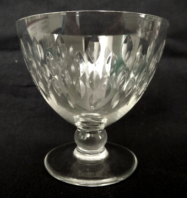 Baccarat crystal wine glass, Paris pattern - 6.6cm - signed