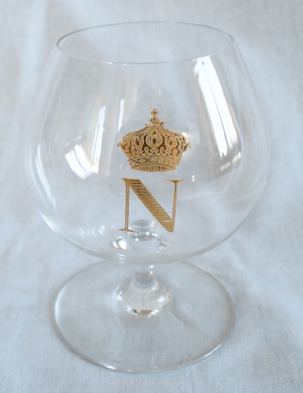 Baccarat crystal cognac / whisky / brandy glass, Perfection Napoleon pattern - signed - 11,5cm