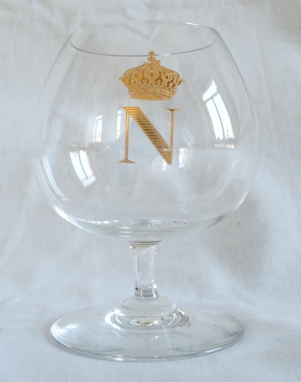 Baccarat crystal cognac / whisky / brandy glass, Perfection Napoleon pattern - signed - 11,5cm