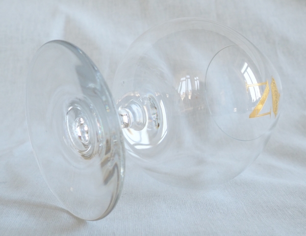 Baccarat crystal cognac / whisky / brandy glass, Perfection Napoleon pattern - signed - 11,5cm