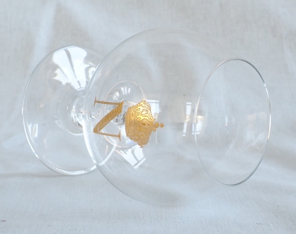 Baccarat crystal cognac / whisky / brandy glass, Perfection Napoleon pattern - signed - 11,5cm