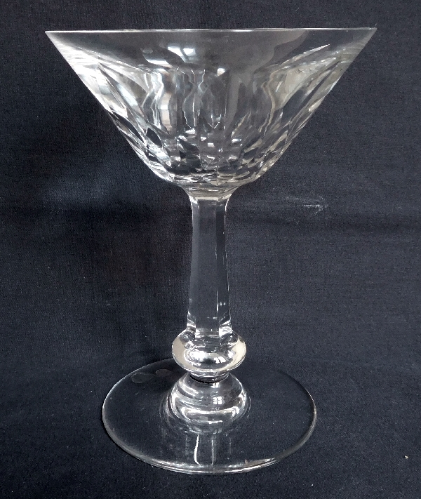 Baccarat crystal champagne glass, Picardie pattern - signed