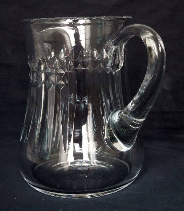 Baccarat crystal water pitcher, Piccadilly pattern - signed