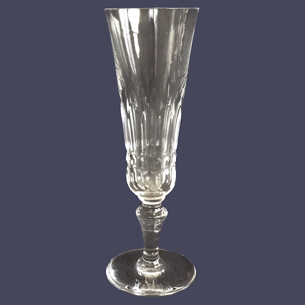 Baccarat crystal champagne glass / sherbet, Piccadilly pattern (straight) - signed
