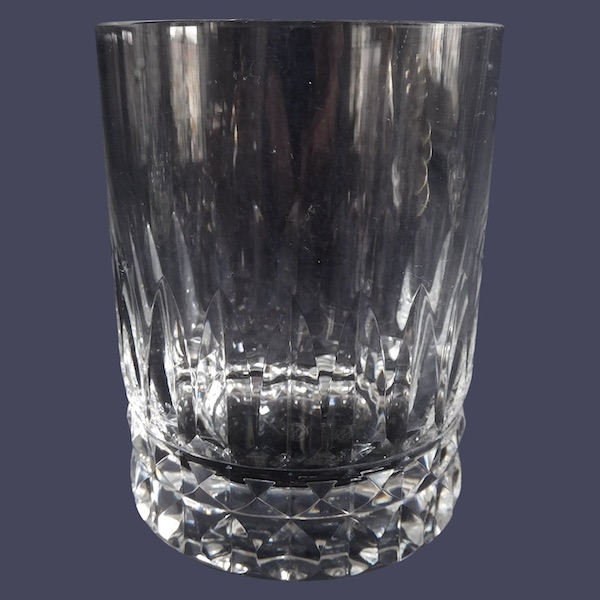 Baccarat crystal whiskey glass / tumbler - Piccadilly pattern - signé