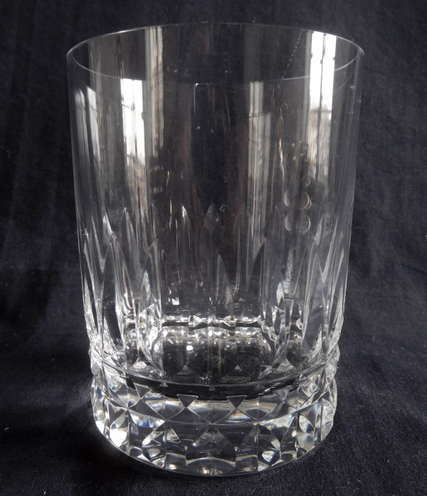 Baccarat crystal whiskey glass / tumbler - Piccadilly pattern - signé