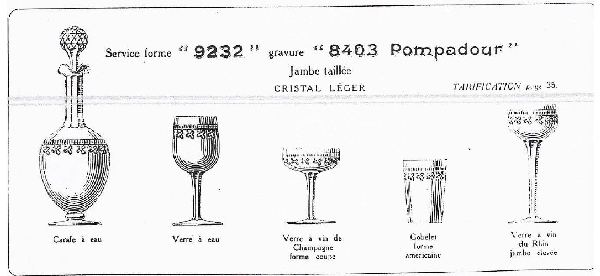 Baccarat cristal champagne glass, Pompadour pattern