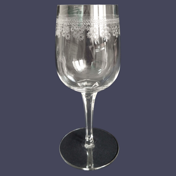 Baccarat cristal water glass, Pompadour pattern - 17.6cm