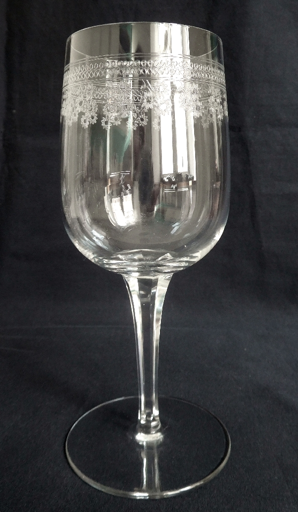 Baccarat cristal water glass, Pompadour pattern - 17.6cm