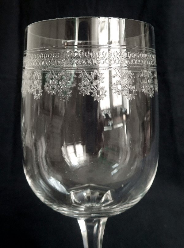 Baccarat cristal port glass, Pompadour pattern - 12cm