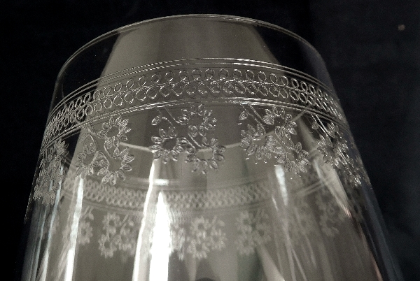 Baccarat cristal water glass, Pompadour pattern - 17.6cm