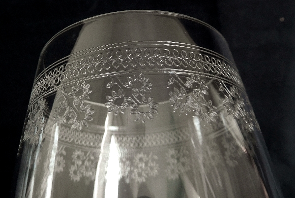 Baccarat cristal port glass, Pompadour pattern - 12cm