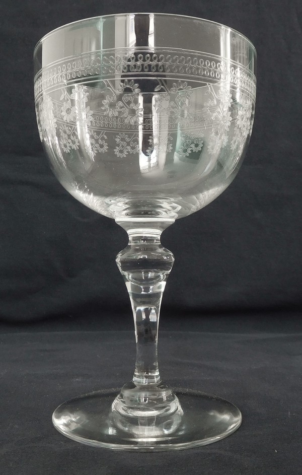 Baccarat cristal wine glass, Pompadour pattern - 11,1cm