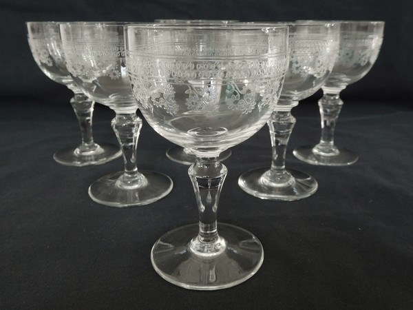 Verre à eau en cristal de Baccarat, modèle Pompadour - 14,4cm