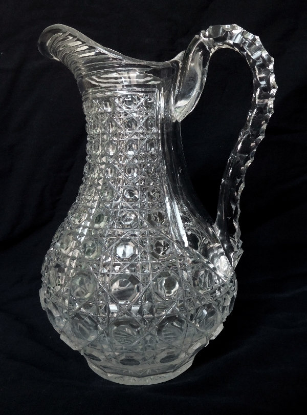 Baccarat crystal water pitcher, Pontarlier pattern