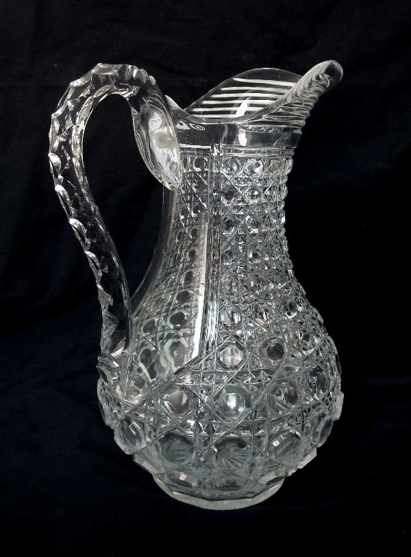 Baccarat crystal water pitcher, Pontarlier pattern