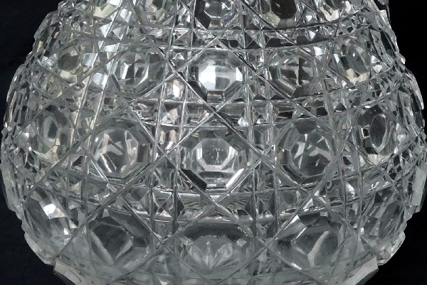 Pichet / broc / carafe à eau en cristal de Baccarat, modèle Pontarlier (Diamants Pierreries)