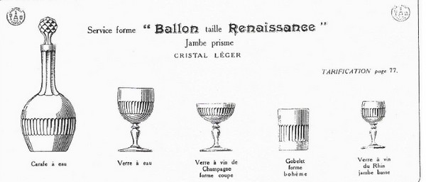 Carafe à liqueur en cristal de Baccarat, modèle Renaissance