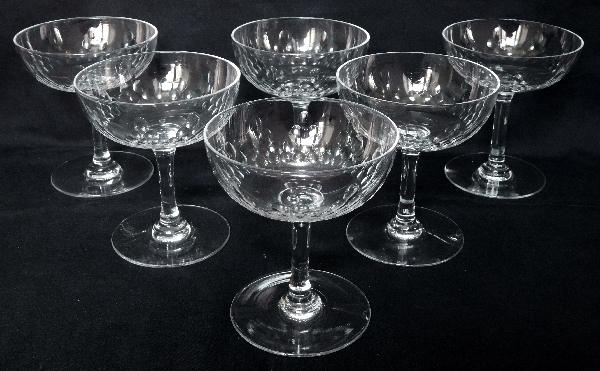 Coupe à champagne en cristal de Baccarat, modèle Richelieu