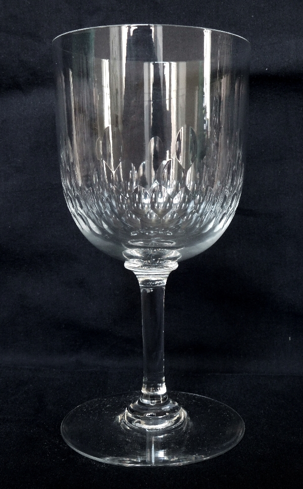 Baccarat crystal wine glass, Richelieu pattern - 12.4cm