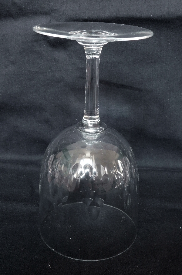 Baccarat crystal port glass, Richelieu pattern - 10.4cm