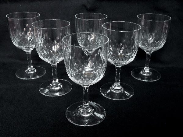 Baccarat crystal wine glass, Richelieu pattern - 12.4cm