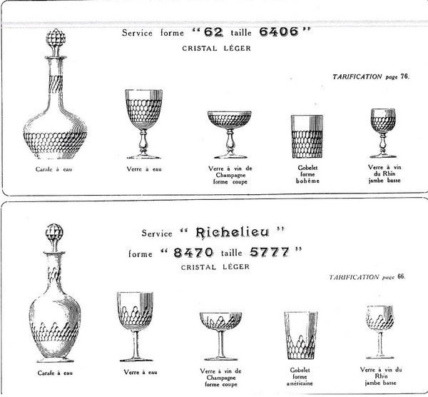 Coupe à champagne en cristal de Baccarat, modèle Richelieu (jambe balustre)