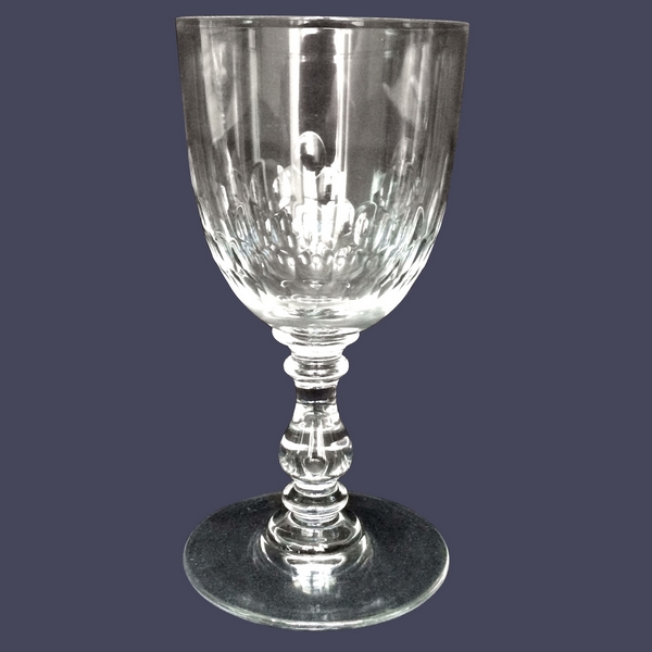 Baccarat crystal wine or port glass, Richelieu pattern - 10,9cm