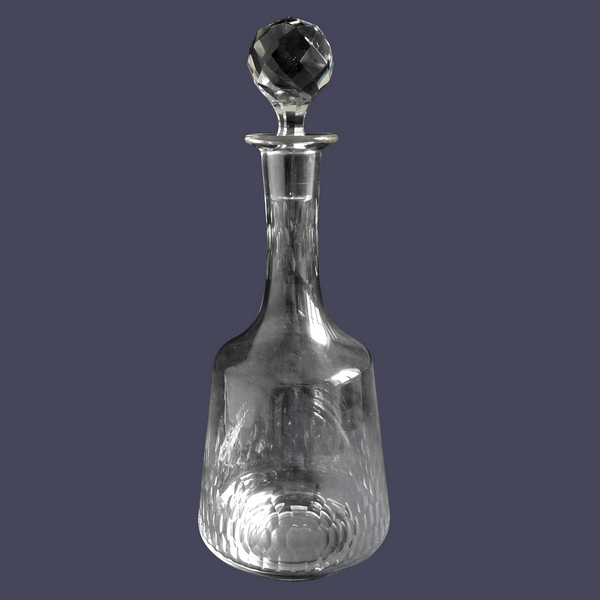 Carafe à vin en cristal de Baccarat, modèle Richelieu cylindrique - 29,5cm