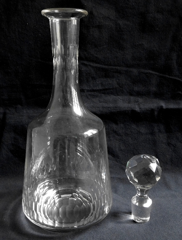 Carafe à vin en cristal de Baccarat, modèle Richelieu cylindrique - 29,5cm