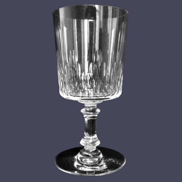 Baccarat crystal port glass, Champigny / Richelieu pattern - 10.7cm