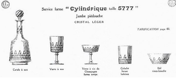 Verre à vin en cristal de Baccarat, modèle Champigny / Richelieu cylindrique - 12,3cm