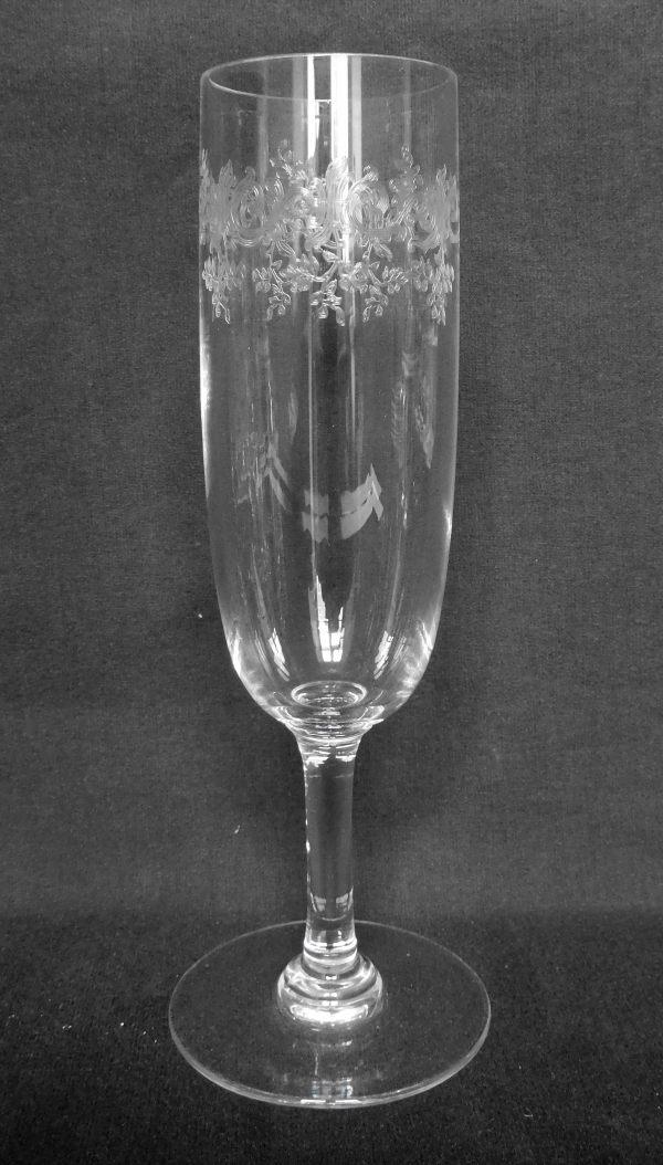 Baccarat crystal champagne flute, Sevigne pattern