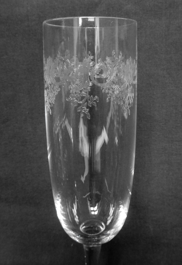 Baccarat crystal champagne flute, Sevigne pattern