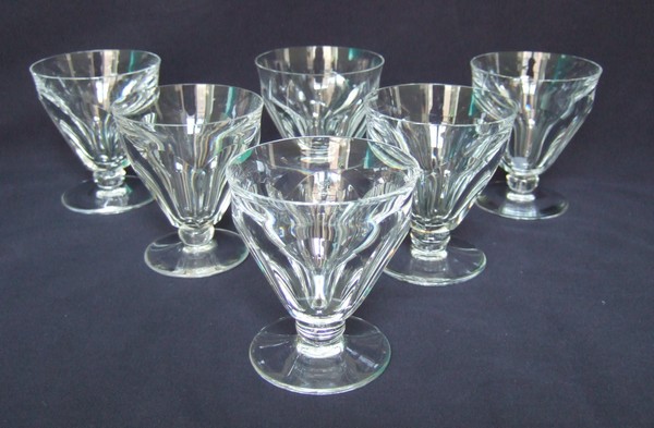 Verre à vin ou porto en cristal taillé de Baccarat, modèle Talleyrand (dérivé d'Harcourt) - 7,8cm - signé