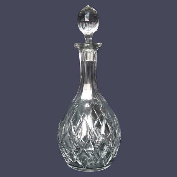 Baccarat crystal wine decanter, Thorigny pattern - signed - 29.5cm