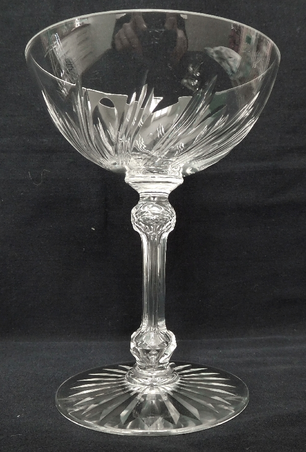 Baccarat crystal champagne glass, cut 8659 pattern