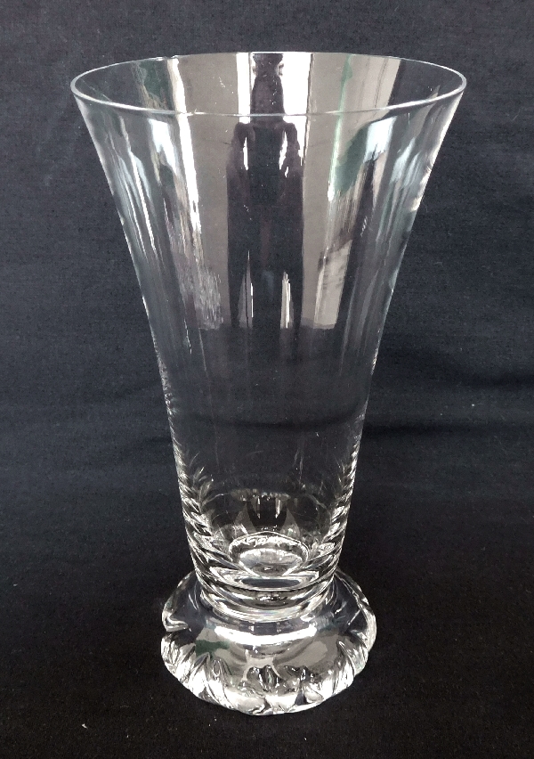 Daum crystal champagne glass / flute, Kim pattern - signed