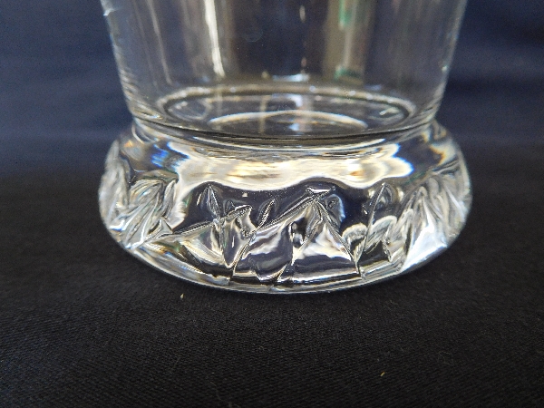 Daum crystal orange juice glass, Kim pattern - signed