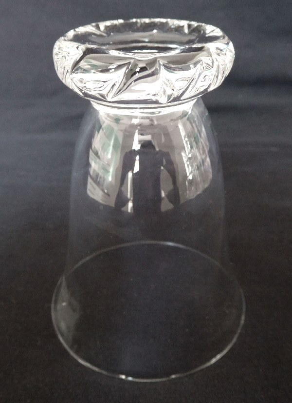 Daum crystal water glass, Kim pattern - 10.3cm - signed